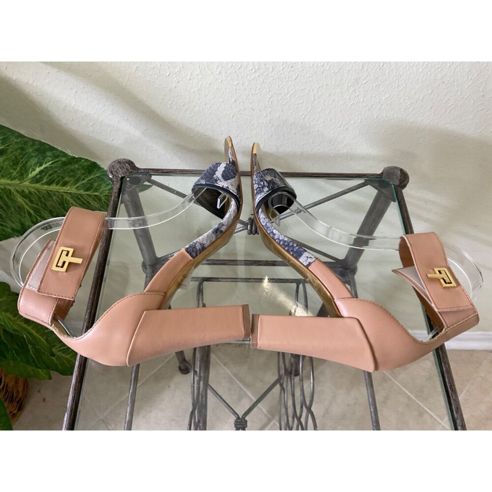 Ted Baker London Aaleyah Leather Dress Block Chunky Sandals Women's Size US 8.5 - Picture 7 of 9